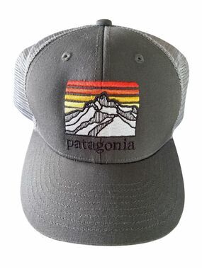 Patagonia Logo Mountain Ridge Trucker Hat Cap Youth Boy Girl Adjustable Snap